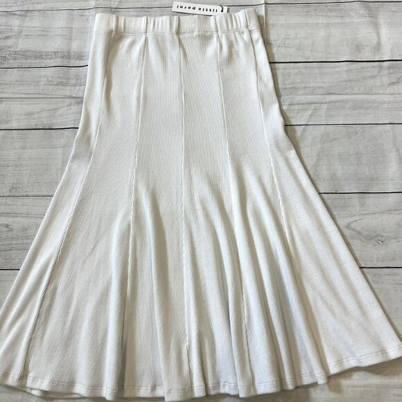 🆕NWT Little Parni White Ribbed Skirt - Picture 7 of 8